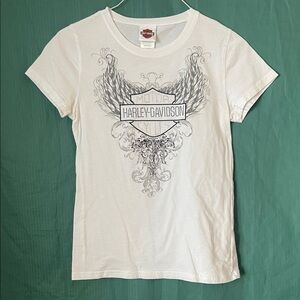 Women’s Harley-Davidson White Tee with Winged Graphic